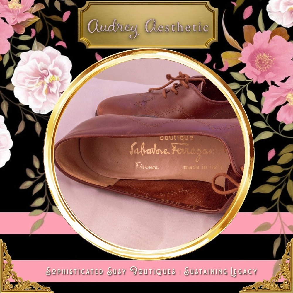 Vintage Brown Salvatore Ferragamo pumps ~ NARROW AAA